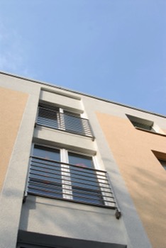  Flottmannstraße: Energetische Gebäudesanierung, kontruktive Umgestaltung der Eingänge, System Brillux 