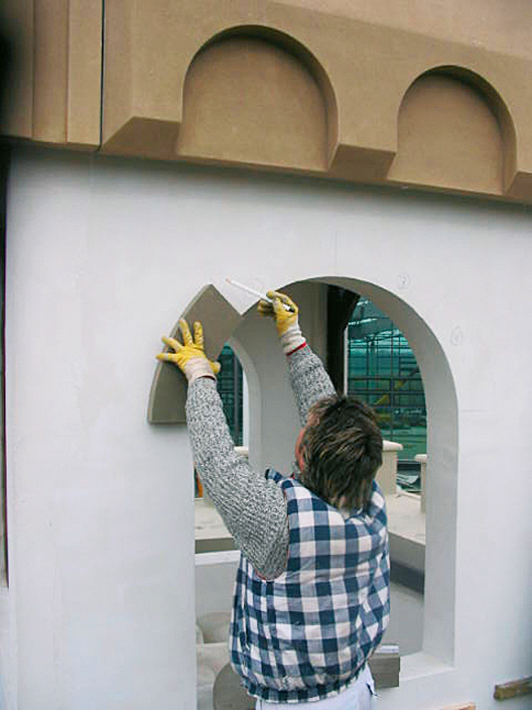  Anbringung der Sonderprofile im Buttering-Floating-Verfahren 